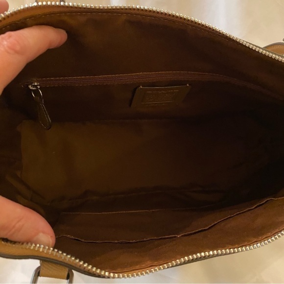 Coach Leather Tote Brand New/w Tags 15” Top Zipper Leather Bag in Latte Color - Picture 9 of 16